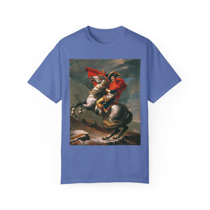 Napoleon Crossing the Alps by Jacques-Louis David Unisex Garment-Dyed T-shirt