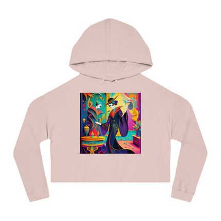 Phantoms of Elegance Women’s Cropped Hooded Sweatshirt