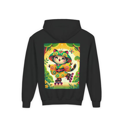 Firefly Dance on Wheels Youth Hooded Sweatshirt – Magical Motion & Playful Glow
