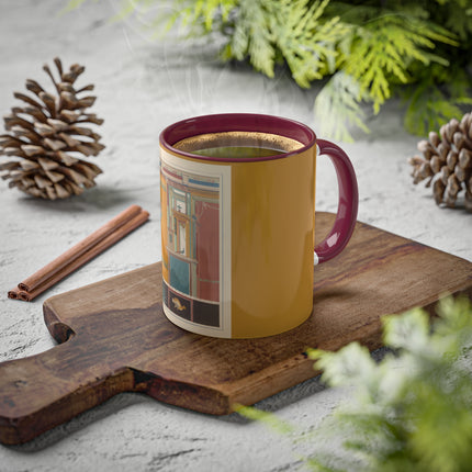 Pompeii Walls Pl.20 by Victor Steeger Colorful Mugs, 11oz