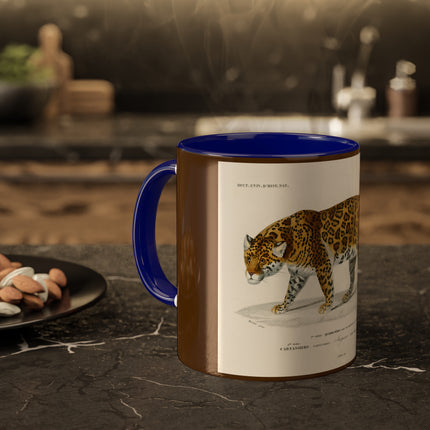 Jaguar by Charles Dessalines D' Orbigny Colorful Mugs, 11oz