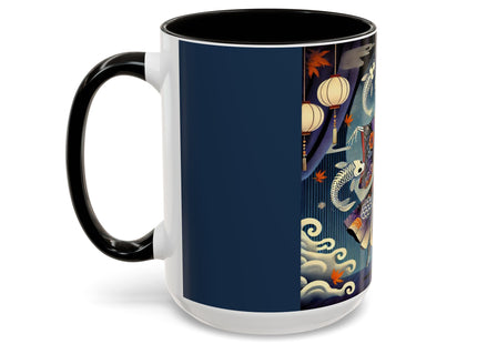 Skeleton Kabuki Performer Colorful Mugs (11oz, 15oz)