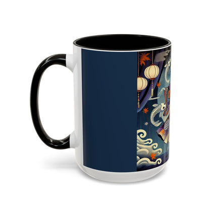 Skeleton Kabuki Performer Colorful Mugs (11oz, 15oz)