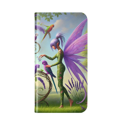 🧚🦜 Lavender-Winged Fairy Flip Case – Dreamy Elegance & Spring Whimsy