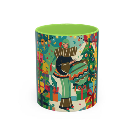 🎄✨ The Lady Of The Christmas Ornament Colorful Mug – Art Deco Holiday Fantasy