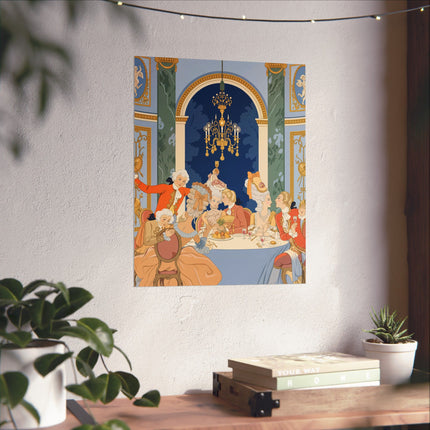 🥂✨ Le Souper Matte Vertical Poster – George Barbier Art Deco French Aristocratic Banquet