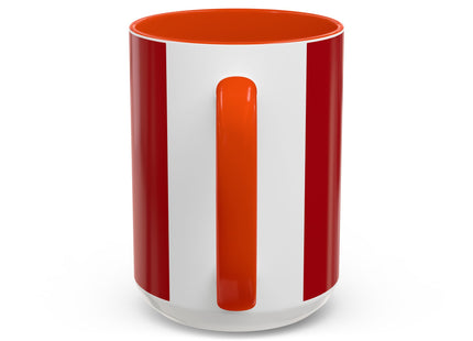 Regal Crimson Crane in the Autumn Mist Colorful Mugs (11oz, 15oz)