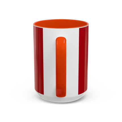 Regal Crimson Crane in the Autumn Mist Colorful Mugs (11oz, 15oz)