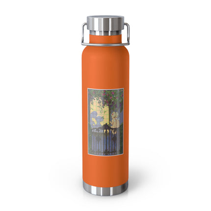 Whispers of Love: A Vintage Art Deco Fairytale Copper Vacuum Insulated Bottle, 22oz