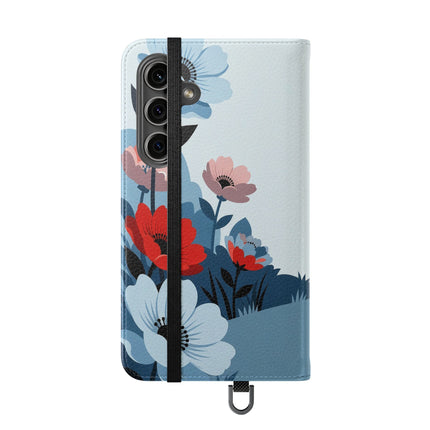🌺🐕 The Lady Of The Flower Walk Flip Case – Art Deco Garden Stroll
