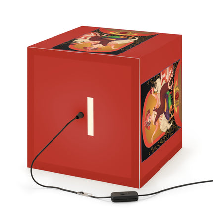 January & Garnet Zodiac Light Cube Lamp