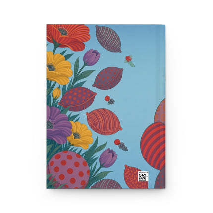 🍓🌸 The Polka Dot Garden Daydream Hardcover Journal – Art Deco Fashion Whimsy