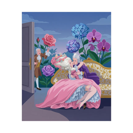 🌹💋 The Lady Of The Secret Rendezvous Matte Vertical Poster – Art Deco Romantic Whimsy