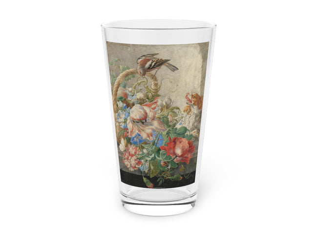 A Basket with Flowers by Herman Henstenburgh Glass, 16oz