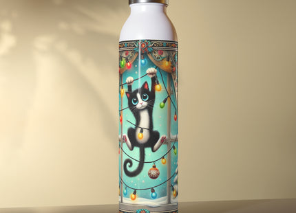 Mischief in Tinselland Slim Water Bottle