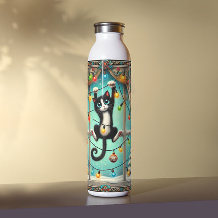 Mischief in Tinselland Slim Water Bottle
