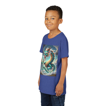 Tibetan Dragon in Battle Youth Short Sleeve Tee