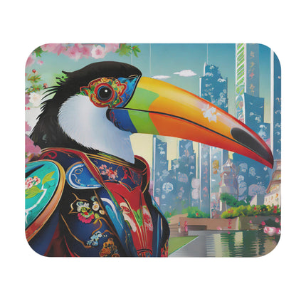 Cyber Toucan Chic Mouse Pad, Rectangle