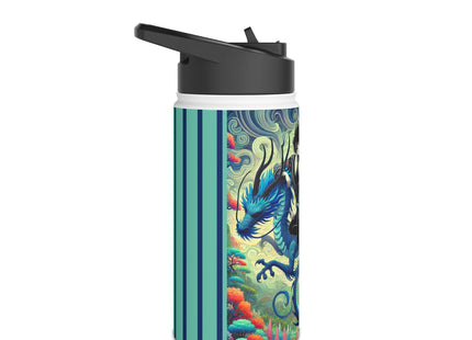 Mystic Guardian of the Sky Stainless Steel Water Bottle, Standard Lid