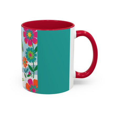 🎿🌸 The Winter Flower Adventurer Colorful Mug – Colorful Ski Fantasy