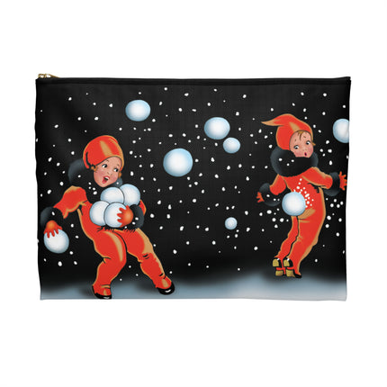 A Festive Snowball Accessory Pouch