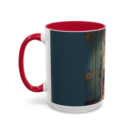 🕯️🎃 The Moonlit Manor Drawing Room Colorful Mug – Elegant Halloween Charm