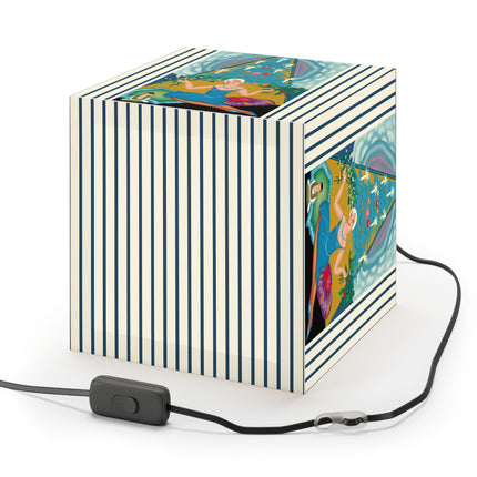 Art Deco Christmas Enchantment Light Cube Lamp