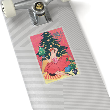 Art Deco Christmas Enchantment Kiss-Cut Stickers (4 Sizes)