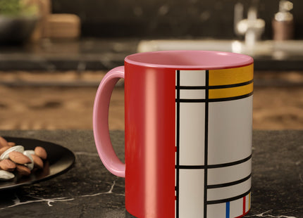 Place de la Concorde by Piet Mondrian Colorful Mugs (11oz, 15oz)