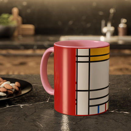 Place de la Concorde by Piet Mondrian Colorful Mugs (11oz, 15oz)