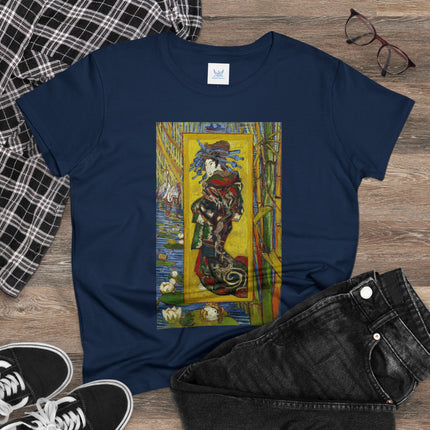 Courtesan (after Eisen) by Vincent van Gogh Women's Midweight Cotton Tee
