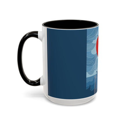 Siren of the Waves Colorful Mugs – Dramatic Sea Power & Bold Elegance