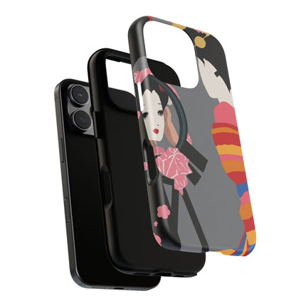 Geisha Mirror Phone Case – Elegant Reflection & Timeless Beauty