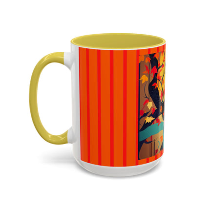 Black Cat in Kimono Colorful Mugs, 11oz