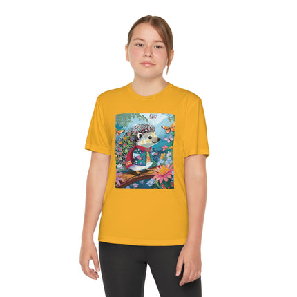 Cute Hedgehog Youth Competitor Tee – Garden Adventure & Whimsical Charm