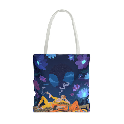 🌙🌺 The Midnight Garden Dreamers Tote Bag – Art Deco Nocturne
