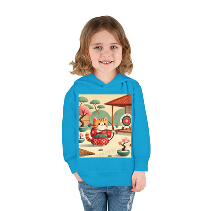 Archer Kitten in the Zen Garden Toddler Pullover Fleece Hoodie