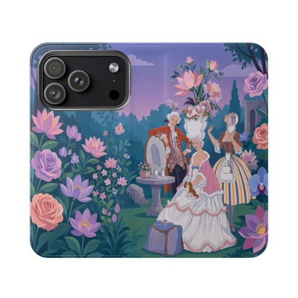 🌸🐶 The Grand Garden Dressing Flip Case – Art Deco Floral Elegance