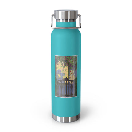 Whispers of Love: A Vintage Art Deco Fairytale Copper Vacuum Insulated Bottle, 22oz