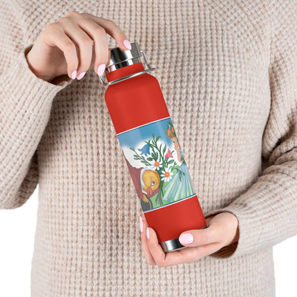 Fairy and Dapper Chick Copper Vacuum Insulated Bottle, 22 oz