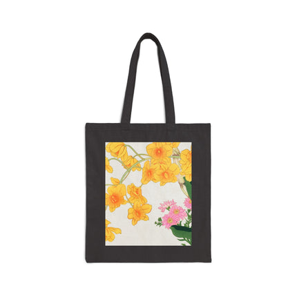 Golden Bow Orchid by Tanigami Kônan Cotton Canvas Tote Bag