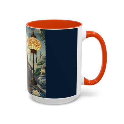 Moonlit Bridge Gentleman Colorful Mug – Imperial Serenity & Moonlit Harmony