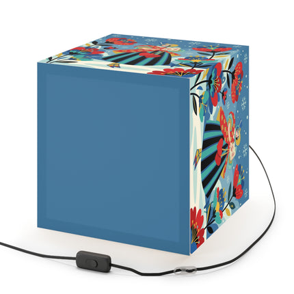 ❤️❄️ The Winter Heart Messenger Light Cube Lamp – Art Deco Snow Garden Fantasy