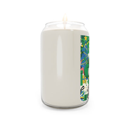 🍀🎄 The Emerald Holly Christmas Scented Soy Candle – Art Deco Holiday Elegance