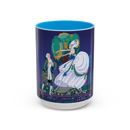 Moonlit Garden Waltz Colorful Mug (11oz, 15oz) – Rococo Romance, Garden Elegance & Enchanted Dance
