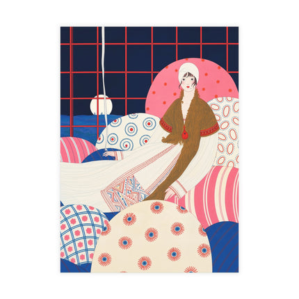 🌙🛋️ The Lady Of The Moonlit Salon Postcard Bundles – Art Deco Fashion Elegance
