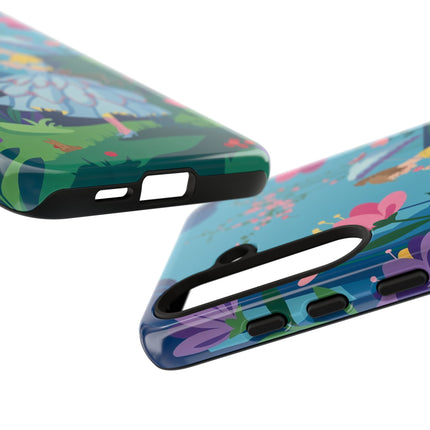 🌸☂️ A Stroll Through The Enchanted Forest Phone Case – Art Deco Floral Fantasy