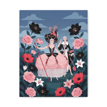 🌹🎭 The Rose Masquerade Promenade Placemat – Art Deco Floral Elegance