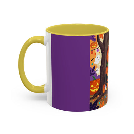 🎃🐈‍⬛ The Pumpkin Child’s Halloween Parade Colorful Mug – Whimsical Storybook Charm