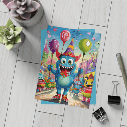 Monster Parade Madness Postcards (envelopes included) - Bundles of 10, 30, 50 Pieces